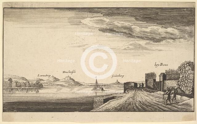 The Rhine near Bonn, copy, 1625-77. Creator: Abraham Aubri.