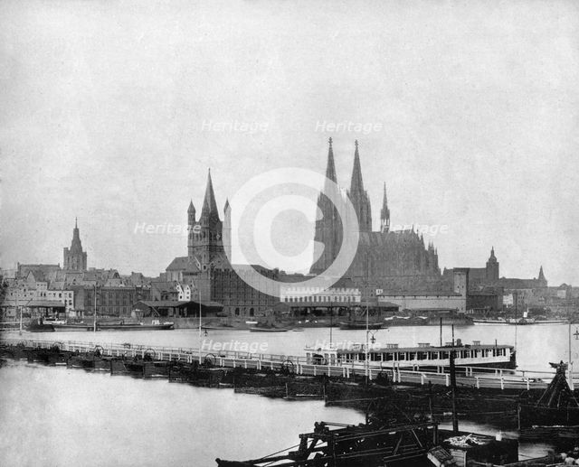 The Rhine at Cologne, Germany, 1893.Artist: John L Stoddard