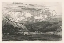 The Rhine, below St. Goar, c. 1915. Creator: George Elbert Burr