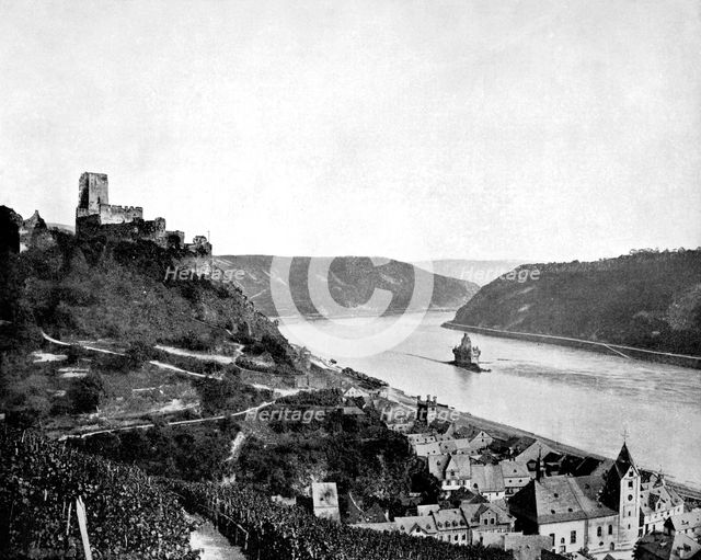 The Rhine, Gutenfels, and the Pfalz, Germany, 1893.Artist: John L Stoddard