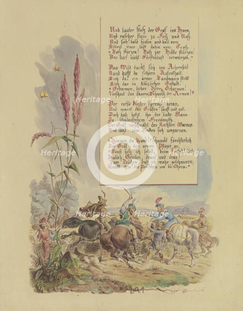 The Rhinegrave turns against a peasant, late 19th century. Creator: Eugen Johann Georg Klimsch.