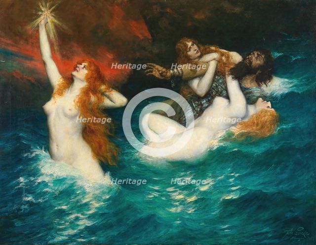 The Rhinemaidens, 1913. Creator: Leeke, Ferdinand (1859-1937).