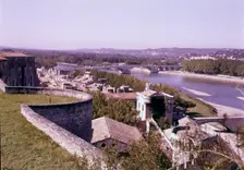 The Rhone and the city walls, Avignon, France, c1955. Creator: Arthur Charles Kirby Ware