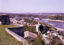 The Rhone and the city walls, Avignon, France, c1955. Creator: Arthur Charles Kirby Ware