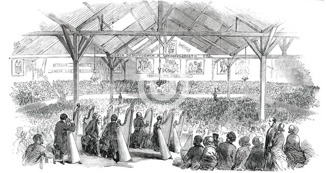 The Rhuddlan Royal Eisteddvod in Rhuddlan Castle, 1850. Creator: Unknown.
