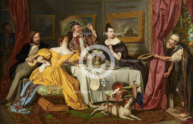 The rich hustler, 1836. Creator: Josef Danhauser the Younger.