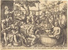 The Rich Man at the Table, 1554. Creator: Heinrich Aldegrever