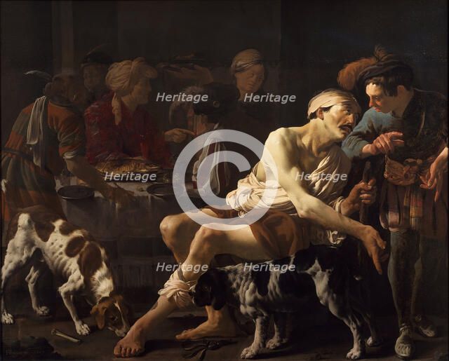 The Rich Man and the Poor Lazarus, 1625. Artist: Terbrugghen, Hendrick Jansz (1588-1629)