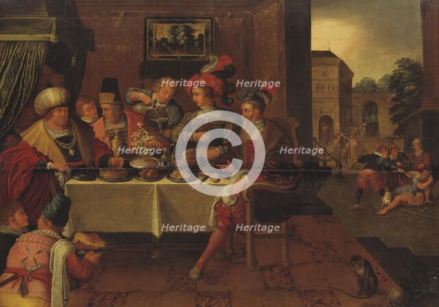 The Rich Man and Lazarus. Creator: School of Frans Francken I.