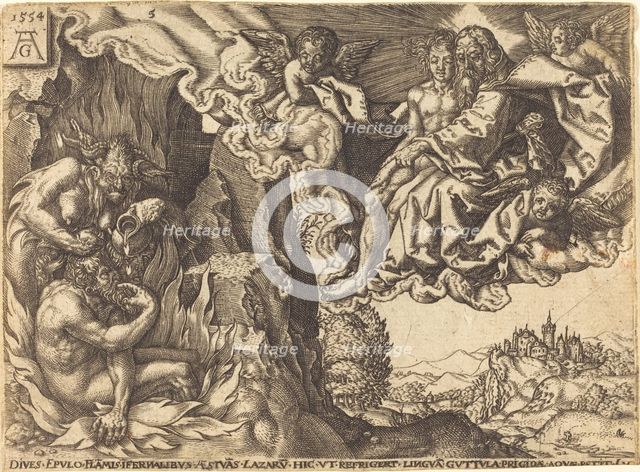 The Rich Man in Hell. Creator: Heinrich Aldegrever.