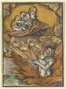 The Rich Man in Hell and the Poor Lazarus in Abraham's Lap, from Das Plenarium, 1517. Creator: Hans Schäufelein the Elder