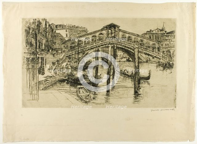 The Rialto, Venice, 1883. Creator: Frank Duveneck.