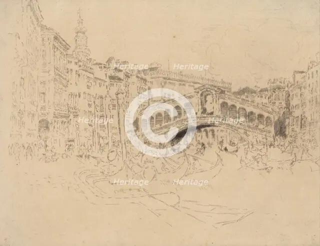 The Rialto, Venice, 1883. Creator: Joseph Pennell.