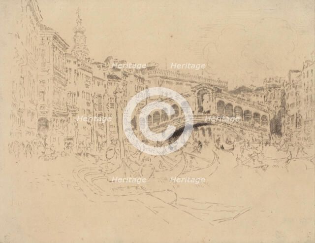 The Rialto, Venice, 1883. Creator: Joseph Pennell.