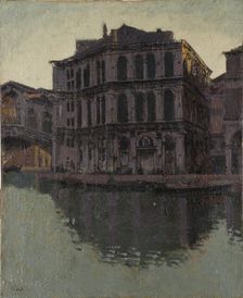 The Rialto bridge and the Palazzo dei Camerlenghi 1902-04. Artist: Walter Richard Sickert