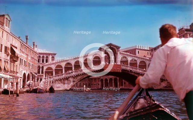 The Rialto Bridge, Venice, Italy, c1955.  Creator: Arthur Charles Kirby Ware.