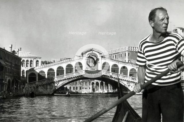 The Rialto Bridge, Venice, Italy, c1955. Creator: Arthur Charles Kirby Ware.