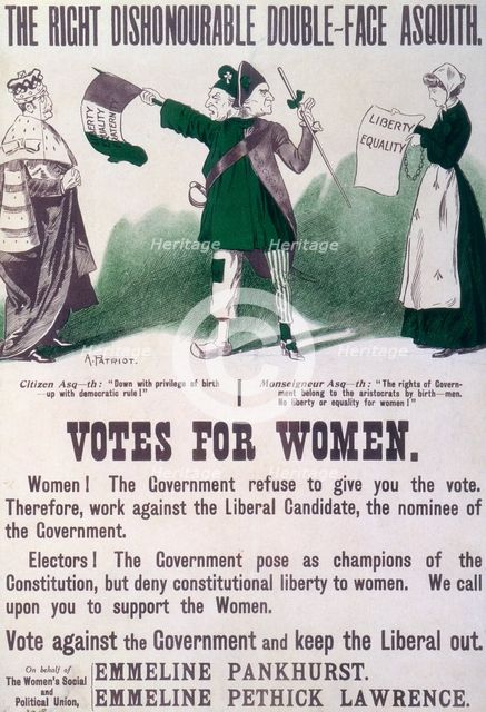 'The Right Dishonourable Double-face Asquith', c1910. Creator: A Patriot.