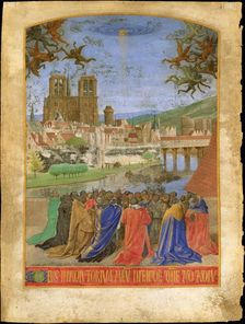 The Right Hand of God Protecting the Faithful against the Demons, ca. 1452-1460. Creator: Jean Fouquet