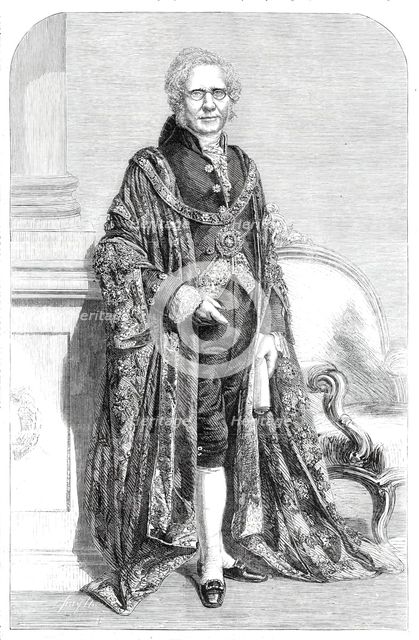 The Right Hon. W. Cubitt, M.P., the new Lord Mayor, from a photograph by Mayall, 1860. Creator: Unknown.