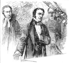 The Right Hon. W. E. Gladstone laying the Foundation-Stone of the School in Golden-Lane, 1856. Creator: Unknown