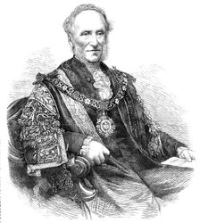 The Right Hon. Warren Stormes Hale, the new Lord Mayor of London, 1864. Creator: Unknown