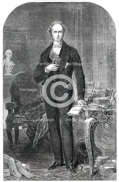 The Right Hon. Lord Viscount Palmerston, G.C.B. - from the picture by John Partridge, 1850. Creator: Unknown.