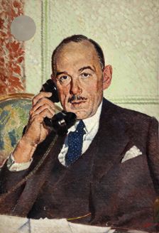 The Right Honourable Oliver Lyttleton, between 1939 and 1946. Creators: Central Office of Information, William Little