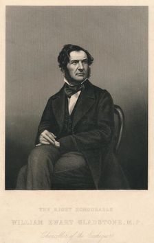 The Right Honourable William Ewart Gladstone, M.P. 1859. Creator: Daniel John Pound