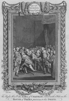 The Right Honourable the Earl of Chatham seized with a Fit in the House of Peers c1787