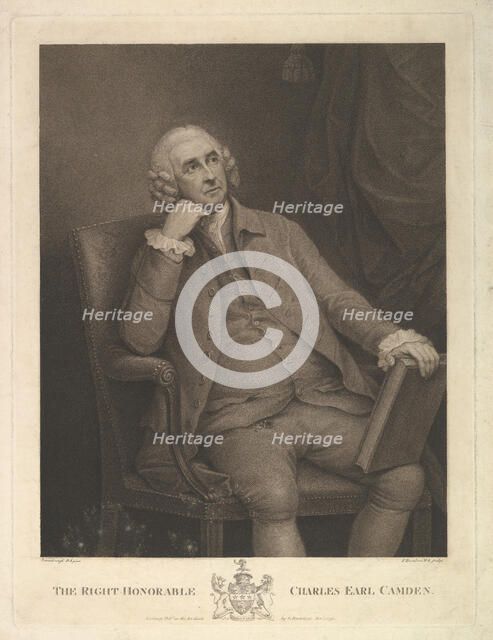 The Right Honorable Charles Pratt, 1st Earl Camden, Lord Chancellor, 1795. Creator: Francesco Bartolozzi.