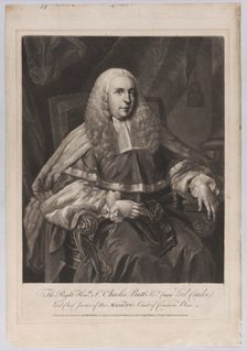 The Right Honorable Sir Charles Pratt, Knight, now Lord Camden, 1786. Creator: John Faber the Younger