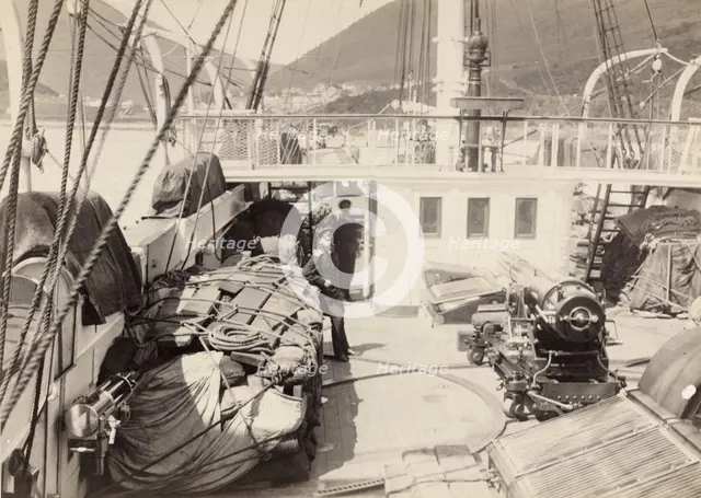 The Right Side of the Quarterdeck with Cargo for the Anadyr Expedition, 1889. Creator: Unknown.