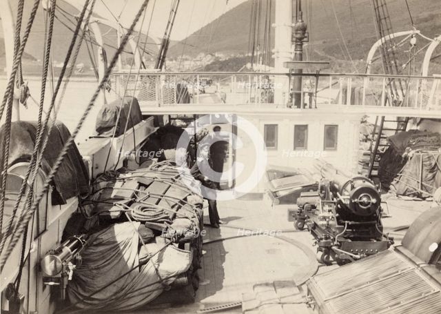 The Right Side of the Quarterdeck with Cargo for the Anadyr Expedition, 1889. Creator: Unknown.