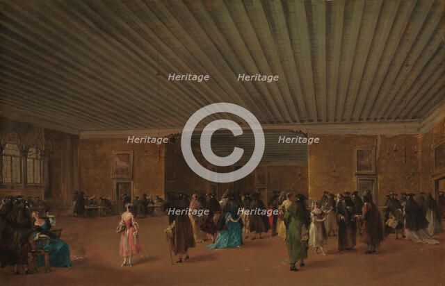 The Ridotto Pubblico at Palazzo Dandolo, ca. 1765-68. Creator: Francesco Guardi.