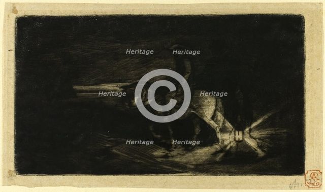 The Rider, 1848. Creator: Charles Emile Jacque.