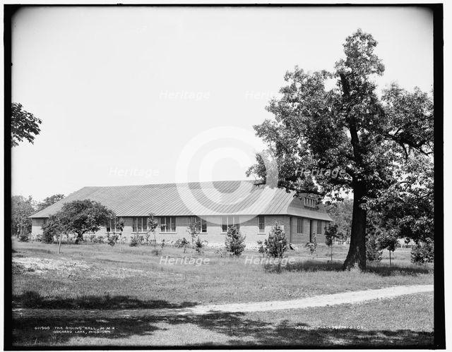 The Riding hall, M.M.A., Orchard Lake, Michigan, between 1890 and 1901. Creator: Unknown.