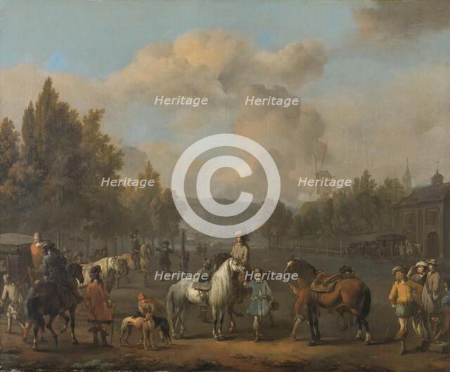 The Riding School, 1650-1674. Creator: Johannes Lingelbach.