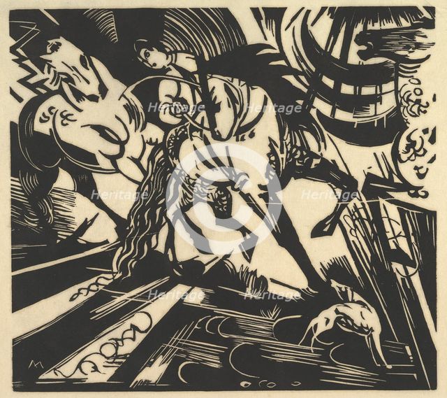 The Riding School, 1913. Creator: Franz Marc.