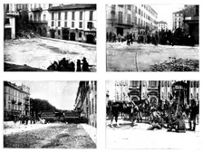 The Riots in Italy: street scenes in Milan, 1898. Creator: Unknown