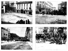 The Riots in Italy: street scenes in Milan, 1898. Creator: Unknown