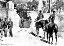 The Riots in Italy: street scenes in Milan - breach made by the artillery at the monastery..., 1898. Creator: Unknown