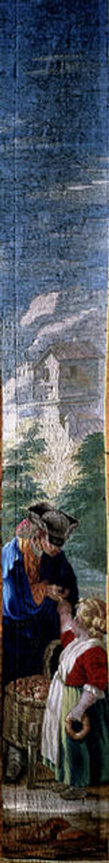 The ring-shaped pastries maker tapestry made on a cardboard by Francisco de Goya