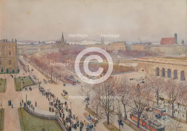The Ringstrasse in Vienna, 1905. Creator: Carl Müller.