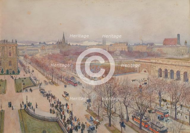 The Ringstrasse in Vienna, 1905. Creator: Carl Müller.