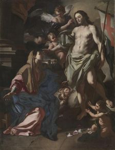 The Risen Christ Appearing to the Virgin, c. 1708. Creator: Francesco Solimena (Italian, 1657-1747)