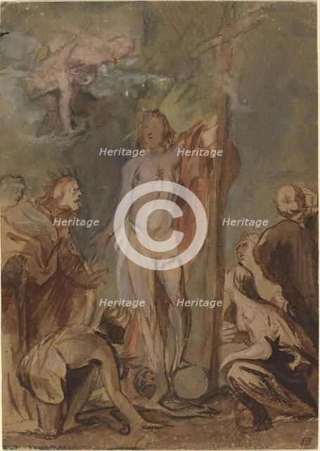 The Risen Christ Surrounded by Saints, c. 1660. Creator: Jan Boeckhorst.