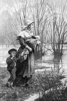 The Rising of the Waters - drawn by A. E. Emslie, 1881. Creator: R&E Taylor