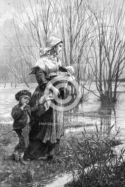 The Rising of the Waters - drawn by A. E. Emslie, 1881. Creator: R&E Taylor.