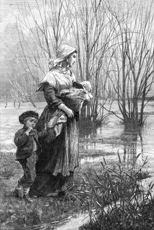 The Rising of the Waters - drawn by A. E. Emslie, 1881. Creator: R&E Taylor